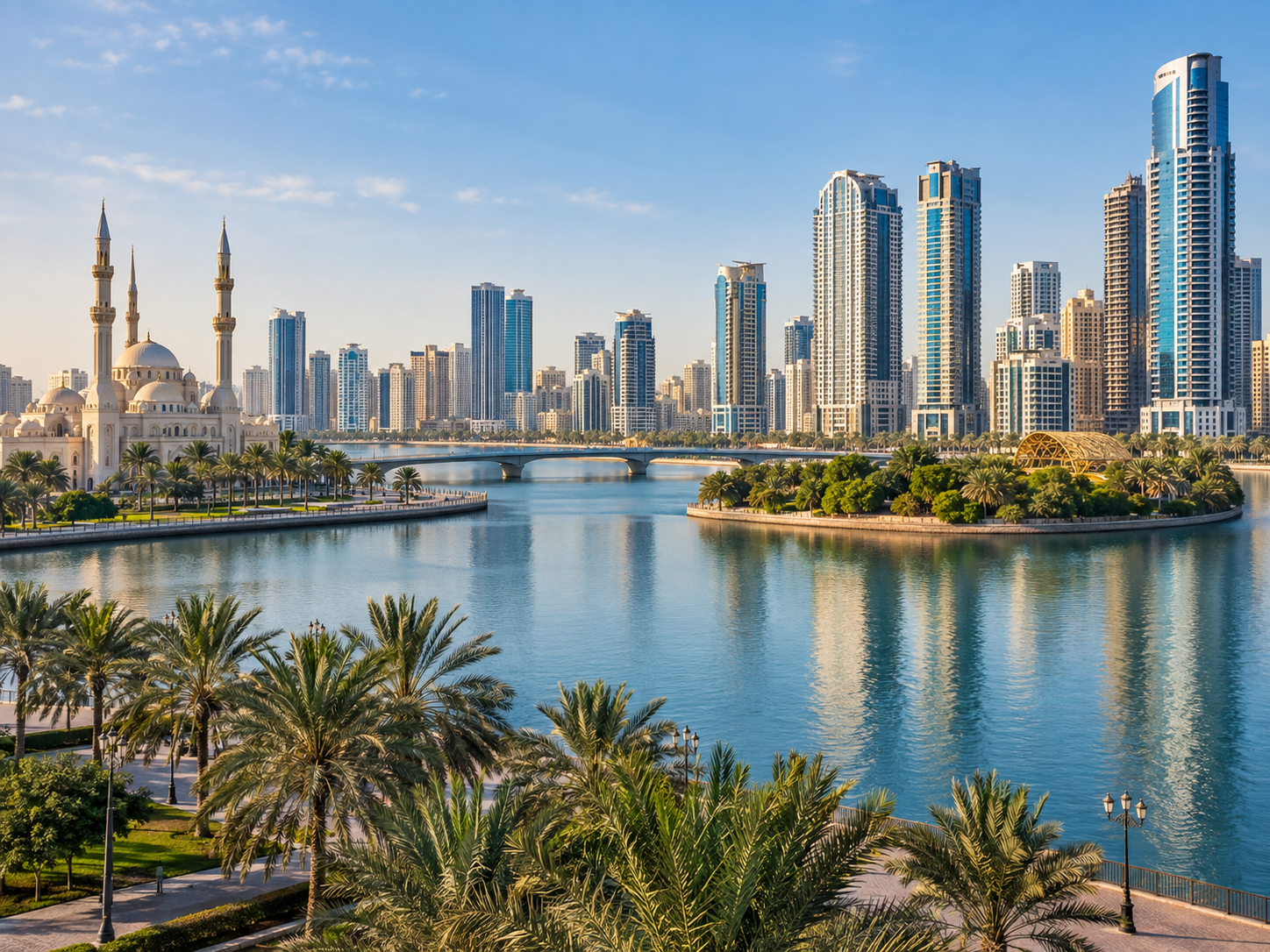 Sharjah waterfront skyline
